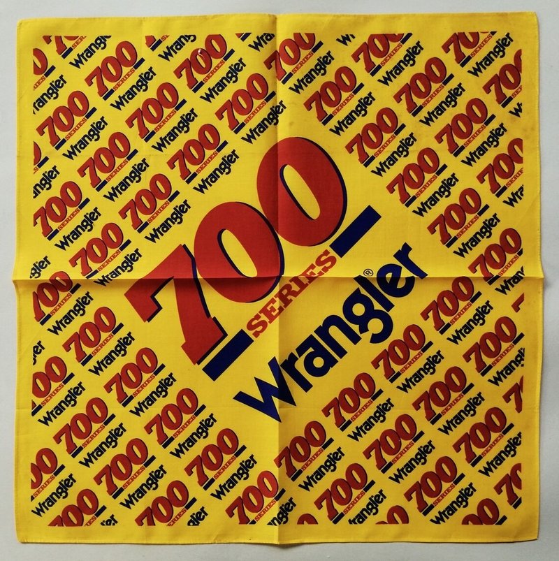Yellow 700 Series Wrangler Bandana Cotton, 21 x 21 inches - 絲巾 - 棉．麻 黃色
