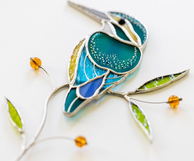 アメリカコガラ ヴィンテージ ステンドグラス 全米野生生物連盟 木の実 アメリカコガラ ヴィンテージ ステンドグラス 全米野生生物連盟 木の実