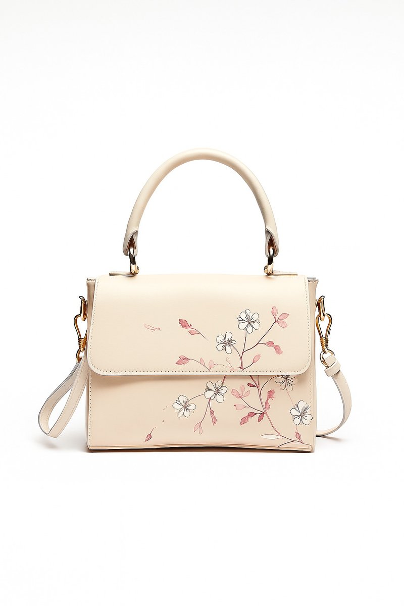 Rosée Fleur手挽側揹袋 - 手袋/手提包 - 其他材質 粉紅色