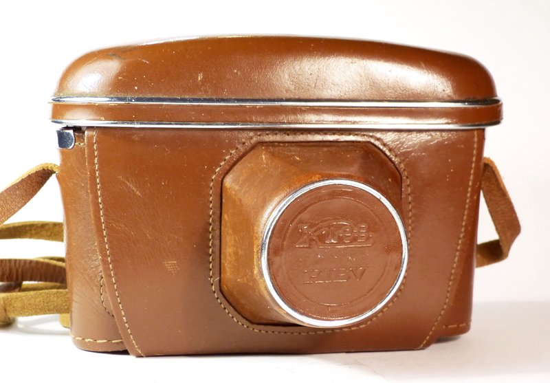 Genuine hard case camera bag for Kiev-4 Kiev-4M with strap leather USSR 1/4 - 相機/拍立得/底片相機 - 真皮 咖啡色