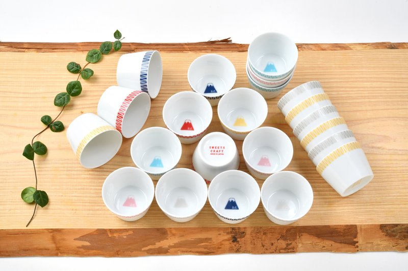 Mt.FUJI motif cup (S)  Dark Blue - แก้ว - ดินเผา สีน้ำเงิน