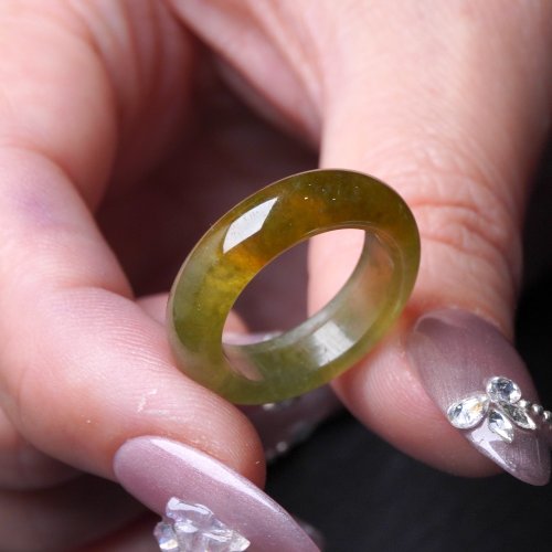 瓔珞珠寶盒 E.L.Jewelry Box 蜜糖冰黃翡翡翠戒指戒圈 | 國際12圍 | 天然緬甸玉翡翠A貨 | 送禮