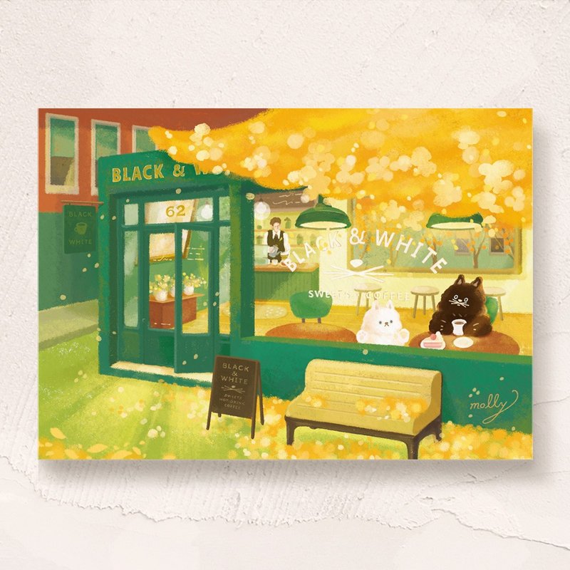 postcard-咖啡時光系列-秋 - 卡片/明信片 - 紙 多色