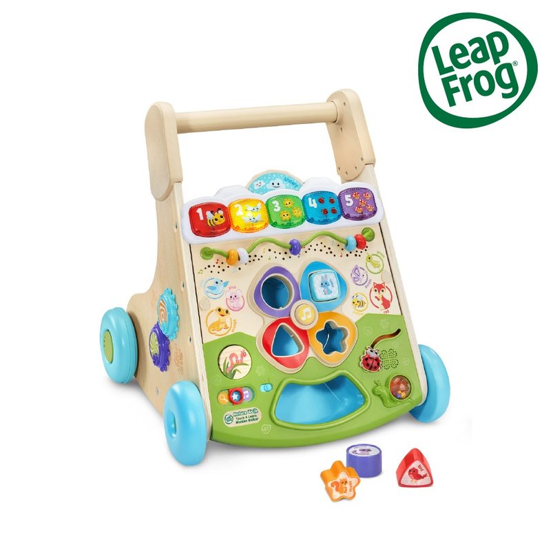 Fast arrival - Home delivery only to Taiwan [LeapFrog] Wooden 2-in-1 Touch Control Baby Walker - Kids' Toys - Plastic Multicolor