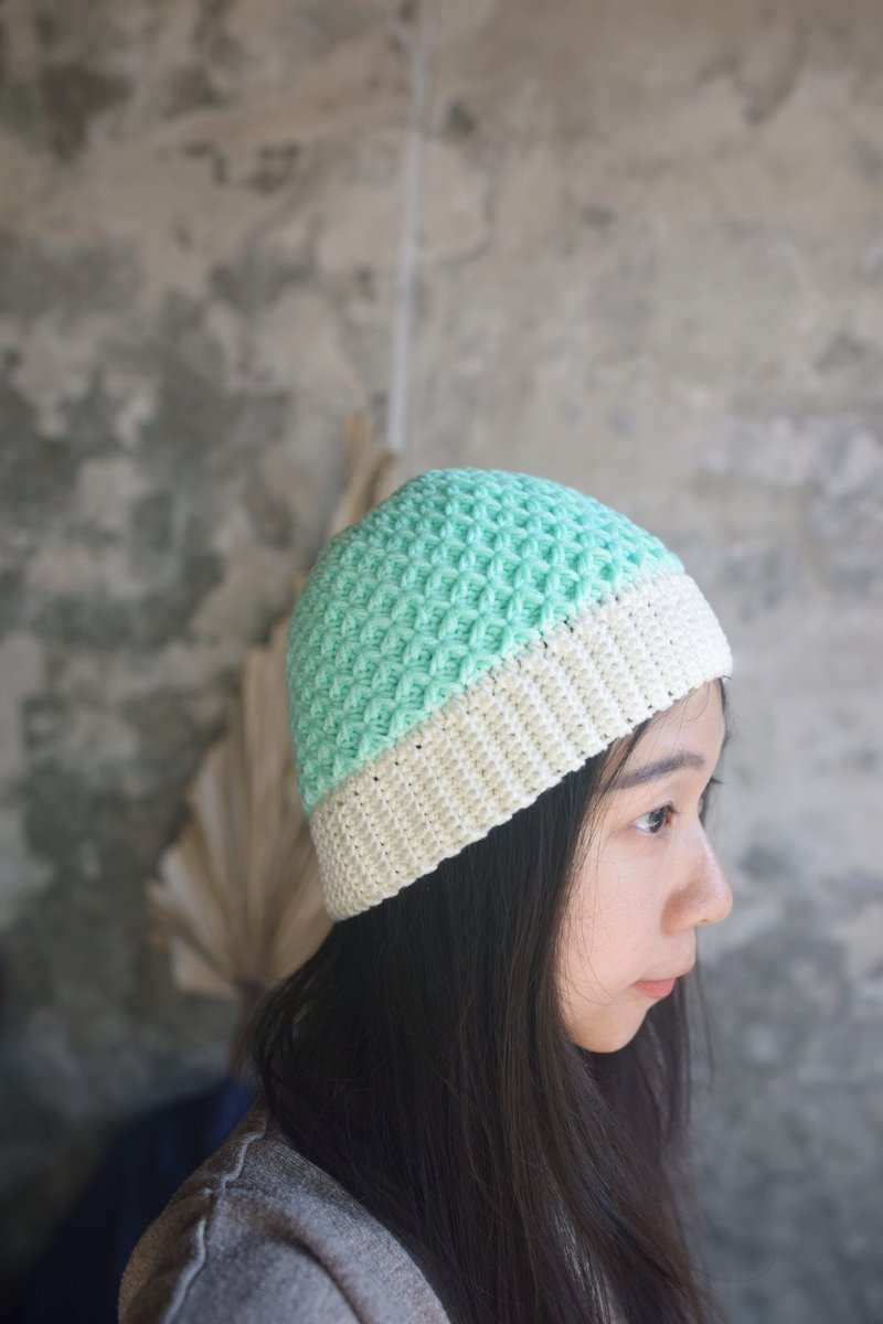 Handmade Knitted hat • turquoise green | Crochet | available for customization - Hats & Caps - Other Materials Green