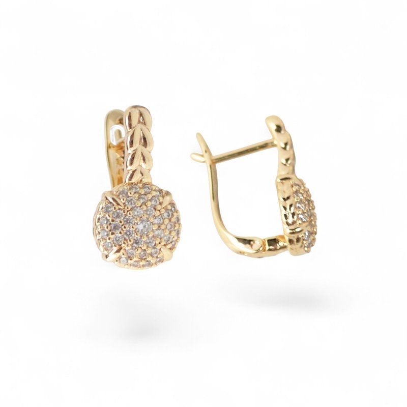 簡約鍍金女士耳環珠寶禮物 KB37 - 耳環/耳夾 - 銅/黃銅 金色