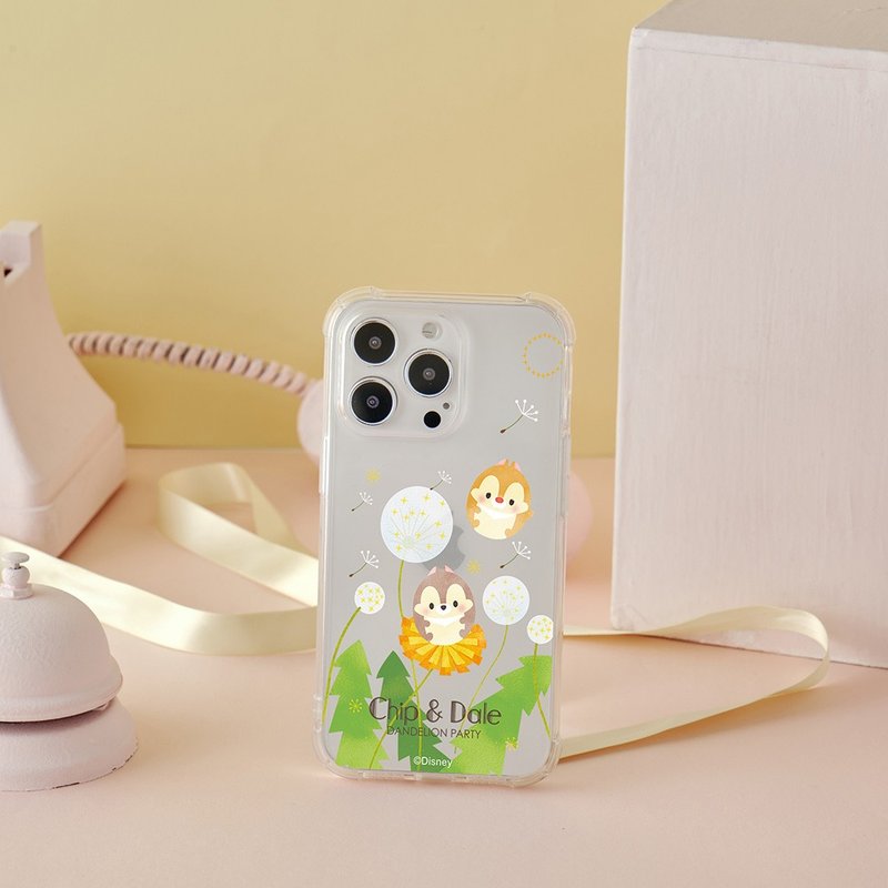 Disney Ufufy系列-奇奇與蒂蒂的蒲公英全氣囊防摔iPhone手機殼 - 手機殼/手機套 - 矽膠 多色