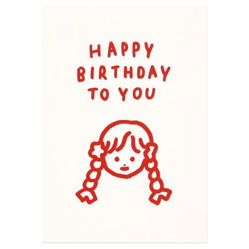 zero per zero 臺灣代理 生日卡片 小女孩