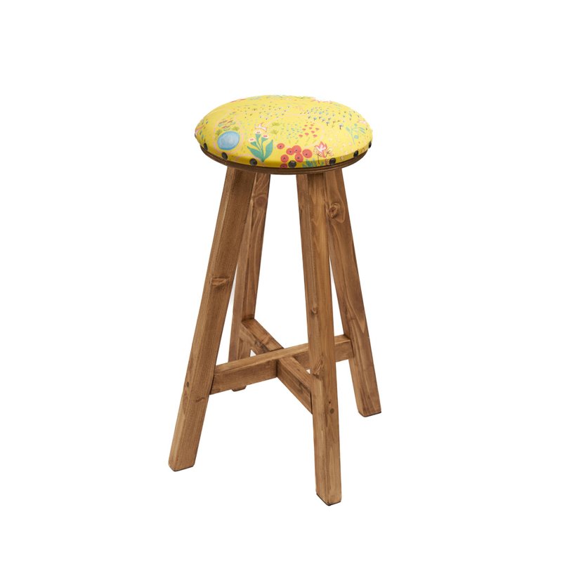 momode stool tallsize musubu yellow - เก้าอี้โซฟา - ไม้ สีเหลือง