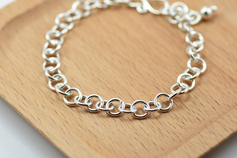 Exclusive Silver Bracelet - Plain Bracelet No. 1 - Bracelets - Silver Gray