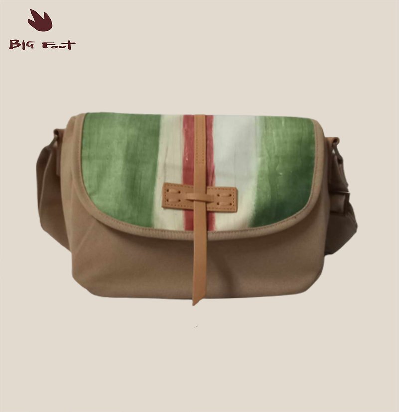 กระเป๋าสะพายข้าง รุ่น Bala Minimal  สีกากี/เขียว - กระเป๋าสตางค์ - วัสดุอื่นๆ 