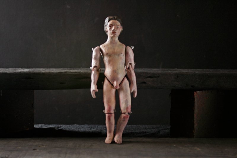 樸素的男子(18.5cm 手工製作 陶偶) - 公仔/玩偶 - 陶 