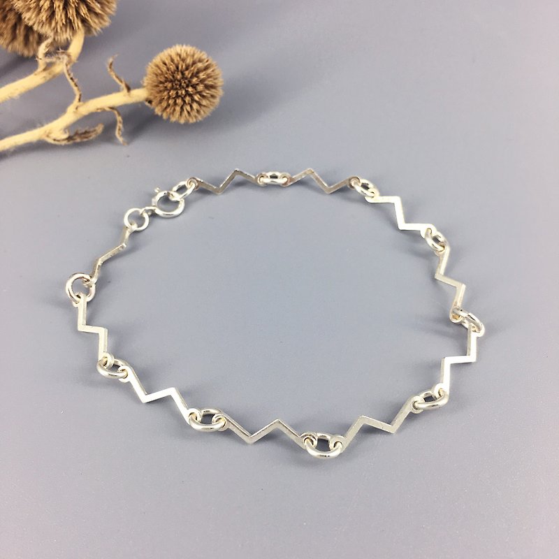 [Out of Print Special Offer] 925 Sterling Silver Bracelet (Slim)-[Lightning] Lightning - Bracelets - Sterling Silver Silver