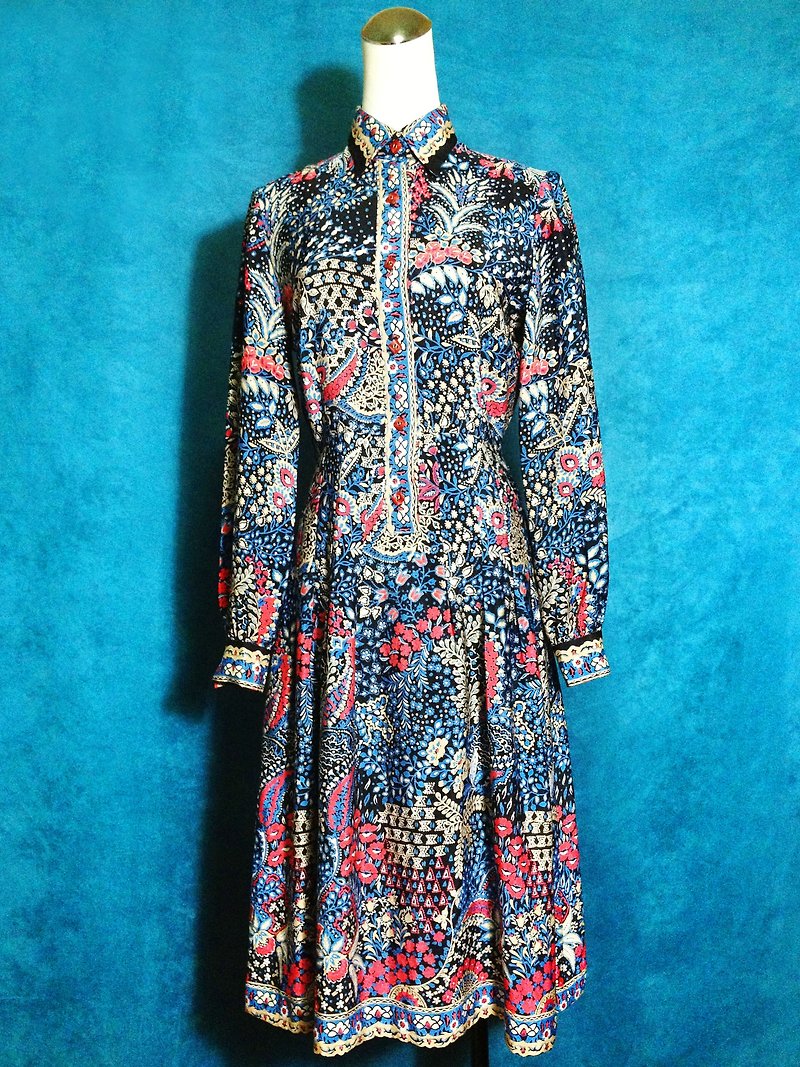 When vintage [antique dress / totem antique dress] abroad back to vintage long dress VINTAGE - One Piece Dresses - Polyester Multicolor