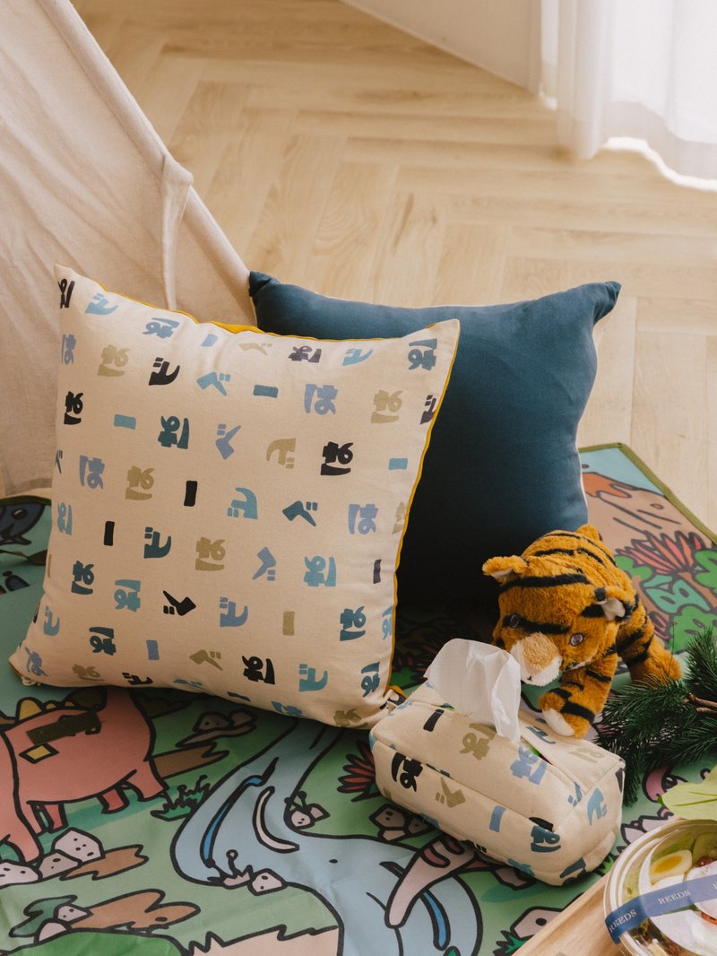 【hahababy】Blue Japanese-Pillow Case - Pillows & Cushions - Cotton & Hemp Blue