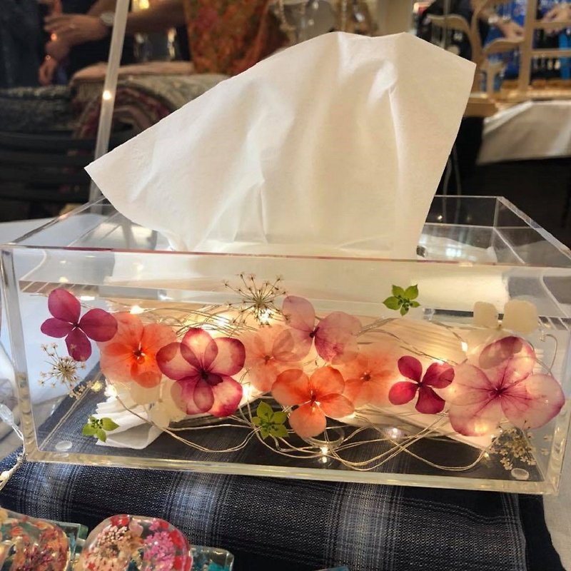 Oone_n_Only Handmade Pressed Flower Tissue Box - Tissue Boxes - Plastic 