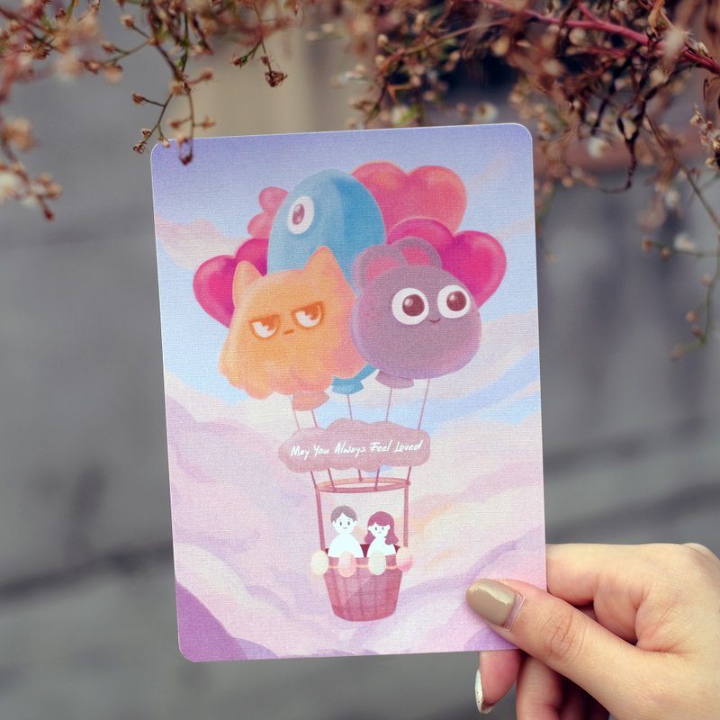 A balloon postcard full of love May you always feel loved - การ์ด/โปสการ์ด - กระดาษ 