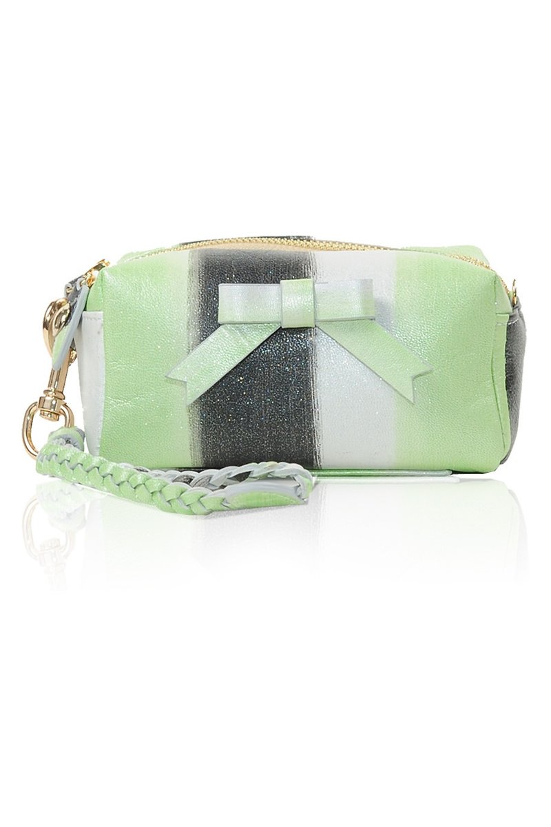 Bebe leather bag in Silvery Lime