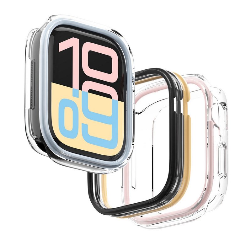 Apple Watch S10 46/42mm Duo防撞彈力錶殼-5色搭配內框 - 錶帶 - 塑膠 多色