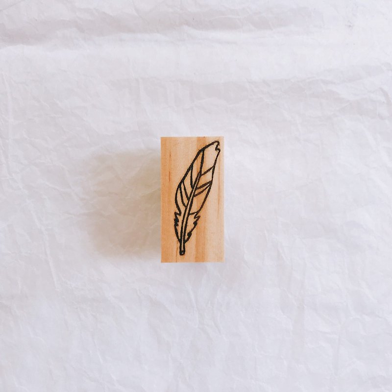 M number - feather fluttering handmade seal - ตราปั๊ม/สแตมป์/หมึก - วัสดุอื่นๆ 