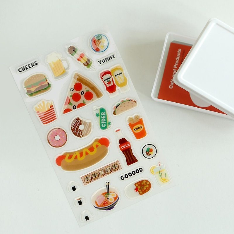 Three-dimensional sticker -05 gourmet, E2D13165 - Stickers - Plastic Multicolor