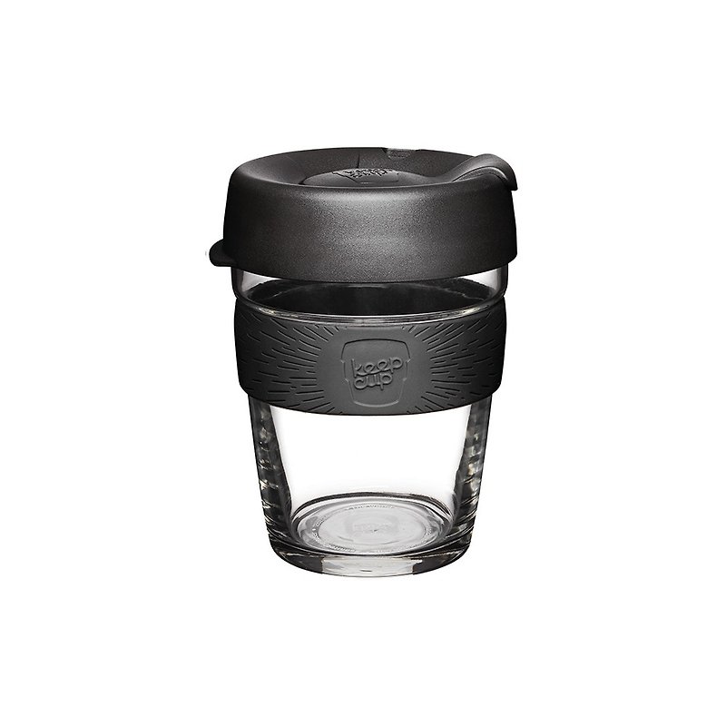 KeepCup Brew - Glass Coffee Cup M - Black - แก้วมัค/แก้วกาแฟ - แก้ว สีดำ