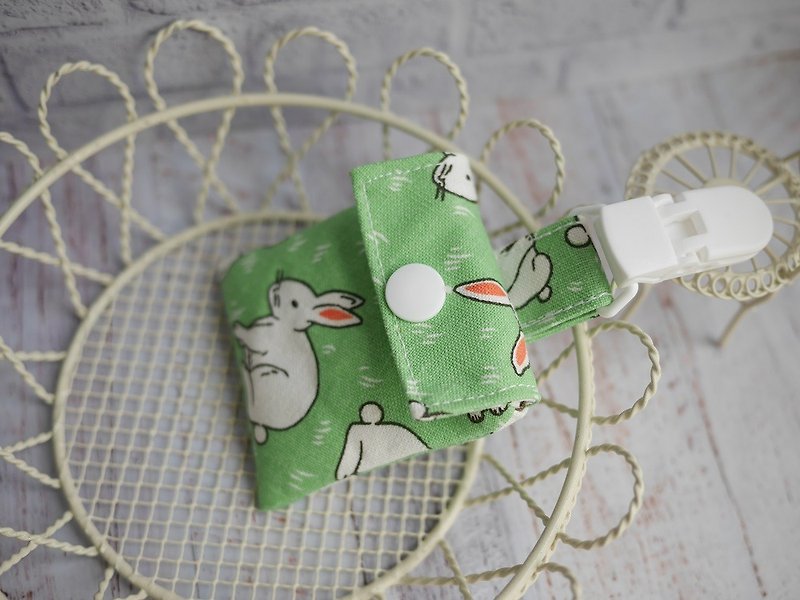 兔兔 平安符袋 - 平安符袋 - 棉．麻 綠色