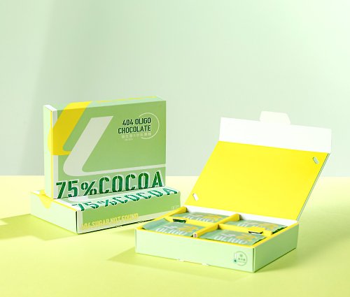 404Oligo｜好菌優化師 【排便順暢】75%益生菌黑巧克力 (12片/盒)