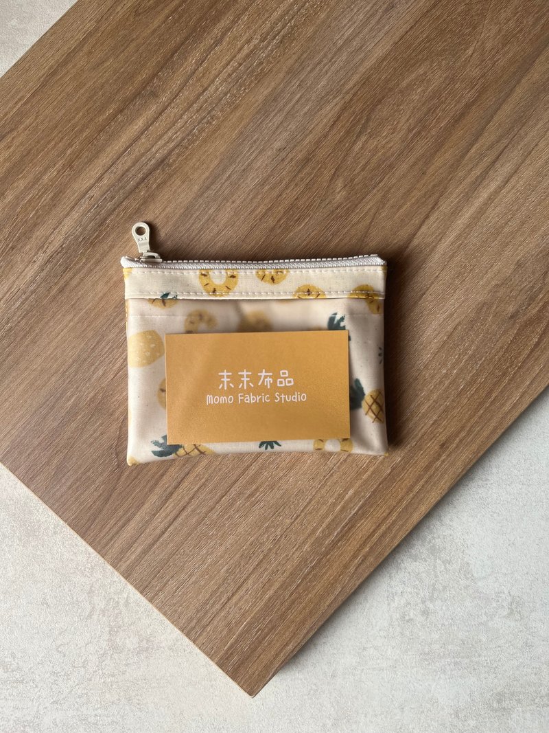簡易防潑水零錢包丨鳳梨 - 零錢包/小錢包 - 防水材質 