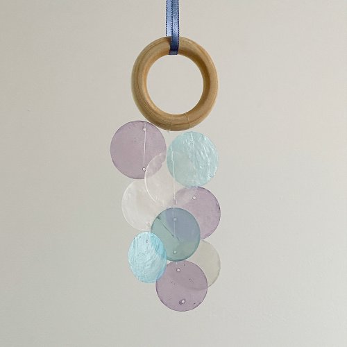 HO’ USE DIY-KIT| Italian stationery-Dawn Sky-Round |Shell Wind Chime Mobile|#0-459