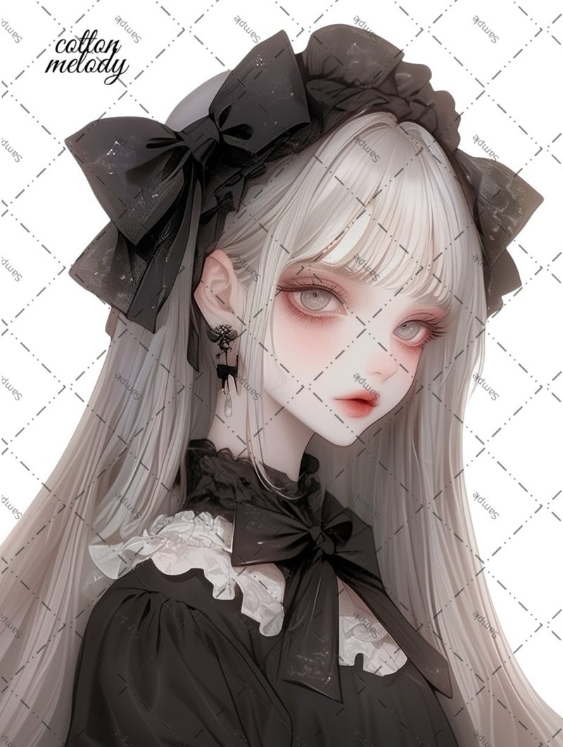 original sticker no.1885 人物ステッカー オリジナルステッカー オリジナル人物ステッカー 装飾ステッカー cotton melody - 貼紙 - 紙 