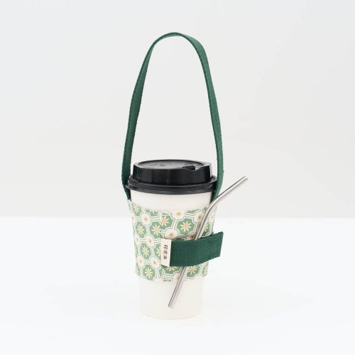 印花樂 inBlooom 飲料杯吸管提帶/老磁磚2號/鼠尾草綠