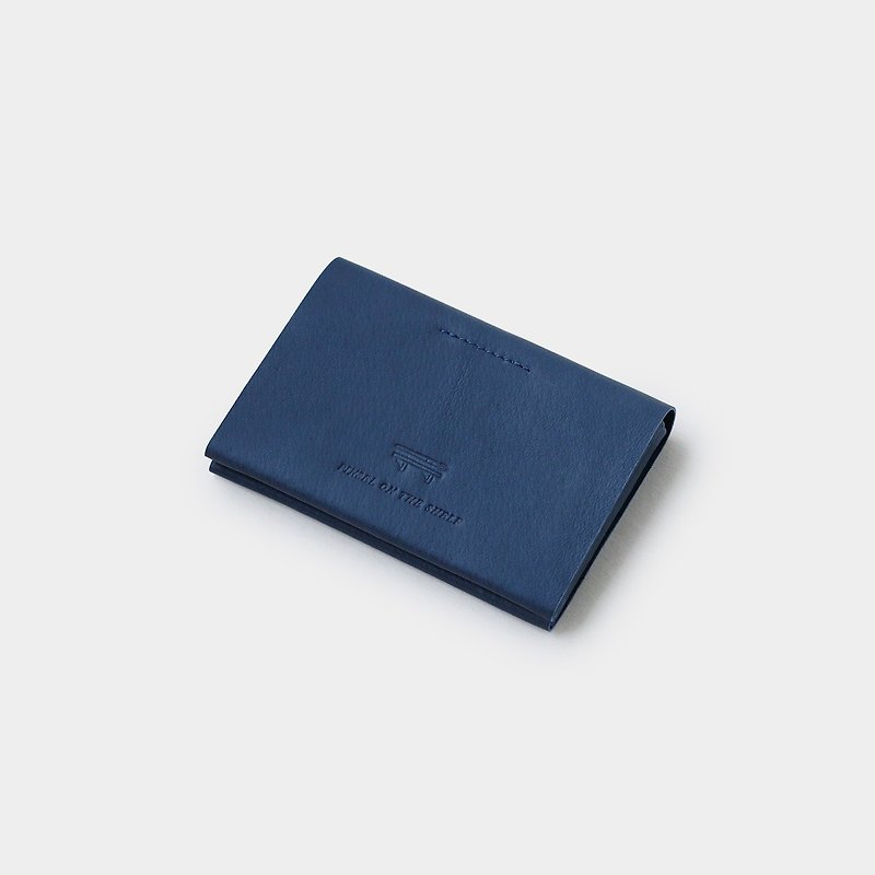 paper fold card case : navy - Other - Genuine Leather Blue