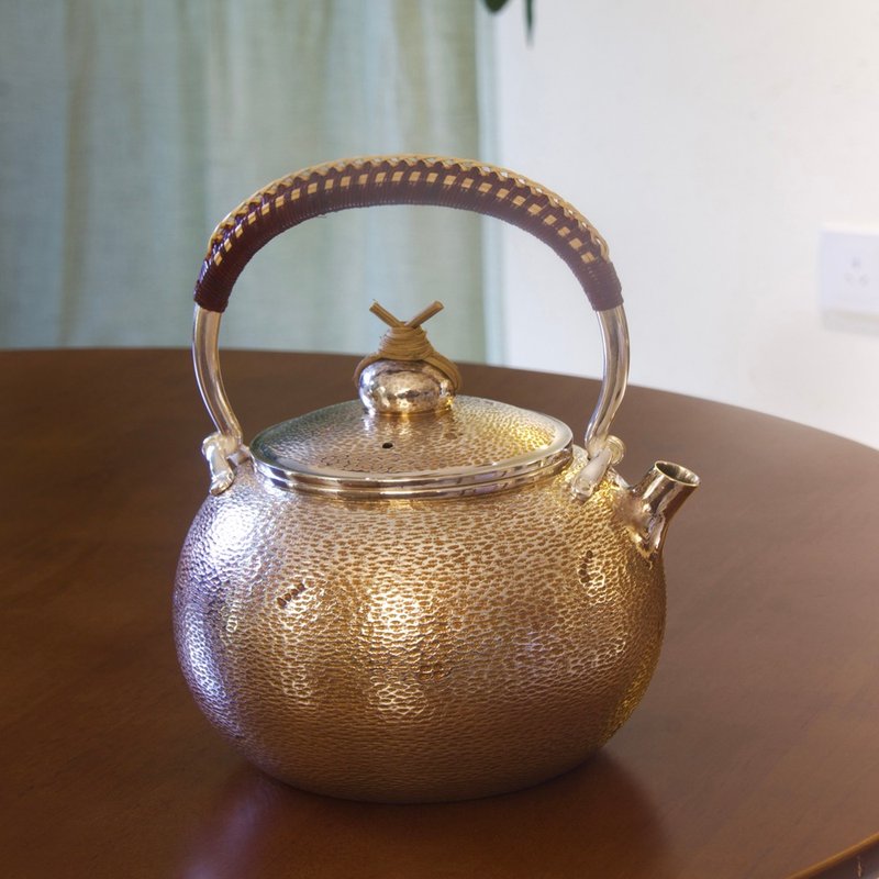 Shangjianpin rock pattern Silver kettle pure Silver pure handmade one punched out 1000cc - ถ้วย - เงินแท้ 