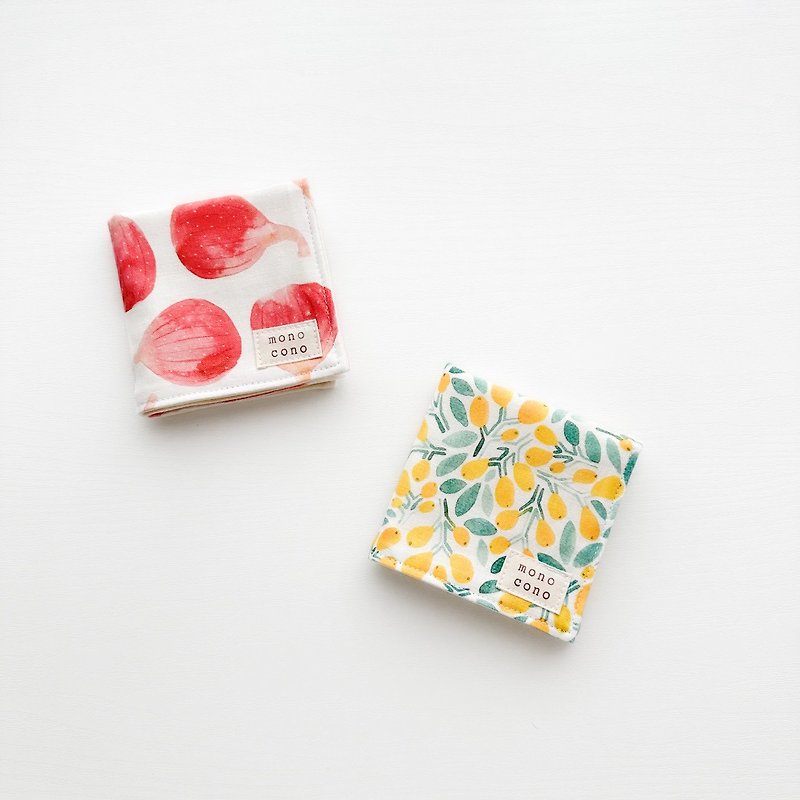 Fruit Farm B Gauze Handkerchief Made with Organic Cotton - Handkerchiefs & Pocket Squares - Cotton & Hemp Multicolor