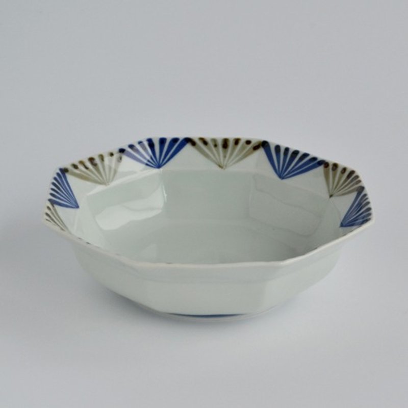 Sankakujukusa rim octagonal pot M - ถ้วยชาม - ดินเผา 