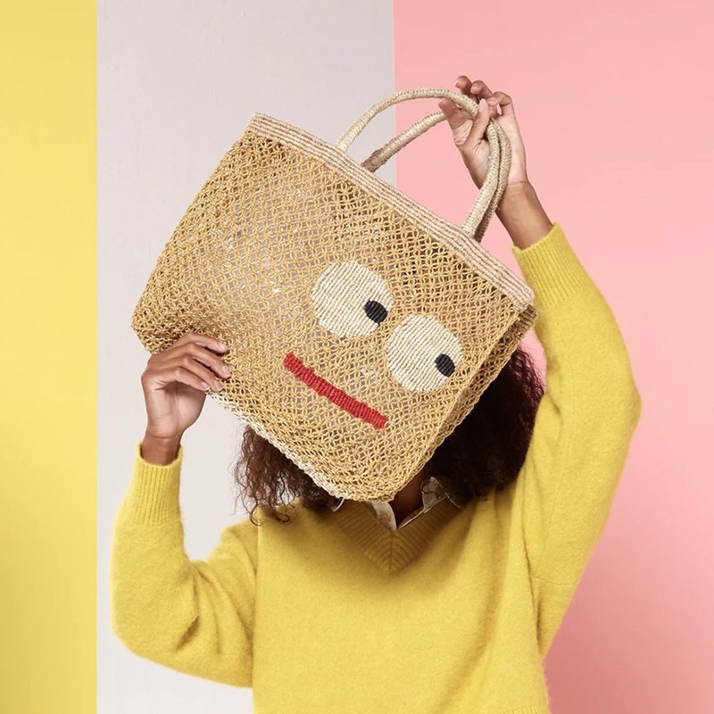 The Jacksons Big Eyes-Mustard / S - Handbags & Totes - Cotton & Hemp Multicolor