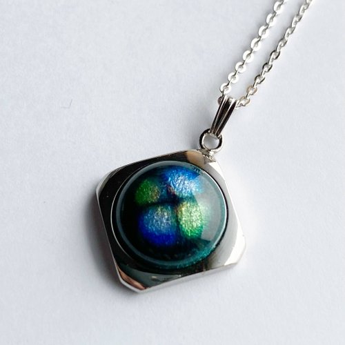 七宝焼　フリット フリット 【Emerald】七宝焼のペンダント 純銀張七宝 - ショップ