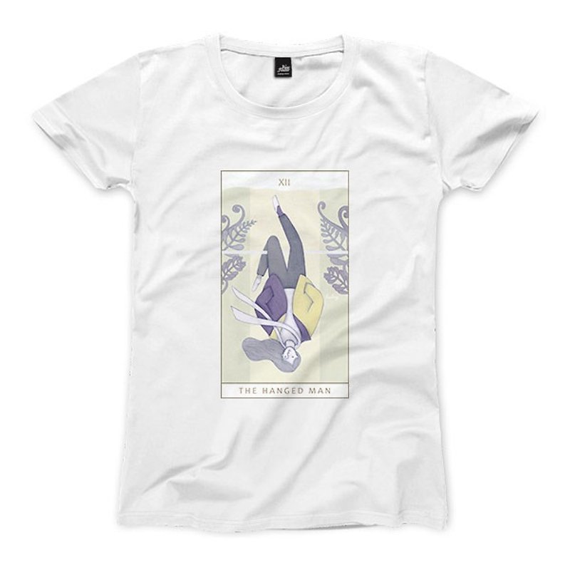XII | The Hanged Man - White - Women's T-Shirt - Women's T-Shirts - Cotton & Hemp 