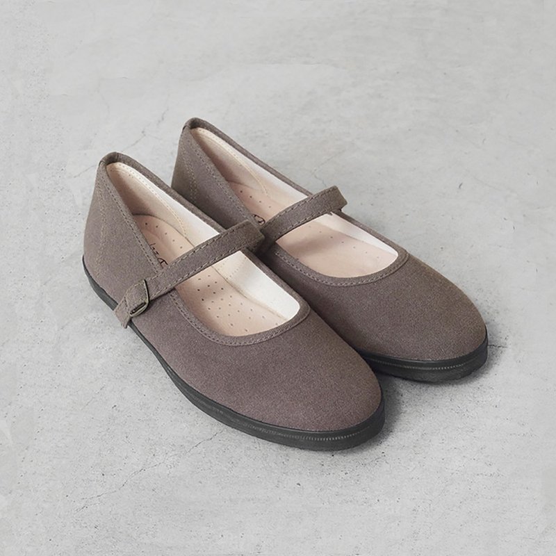 Slip-on casual shoes Flat Sneakers with Japanese fabrics Leather insole - รองเท้าลำลองผู้หญิง - ผ้าฝ้าย/ผ้าลินิน ขาว