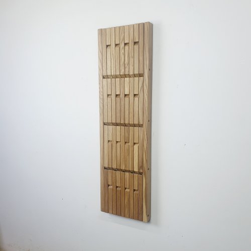 Wall-Mounted Organizer - for shoes. natural oak