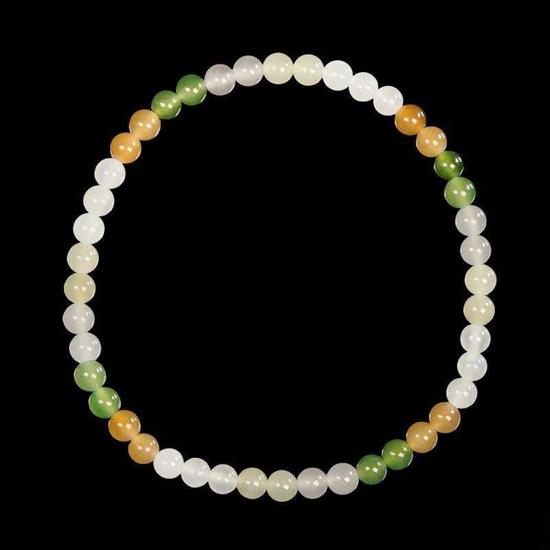【正佳珠寶】和田玉 高品多寶和田玉 3.8-4.2mm 和田玉手珠 - 手鍊/手環 - 半寶石 多色