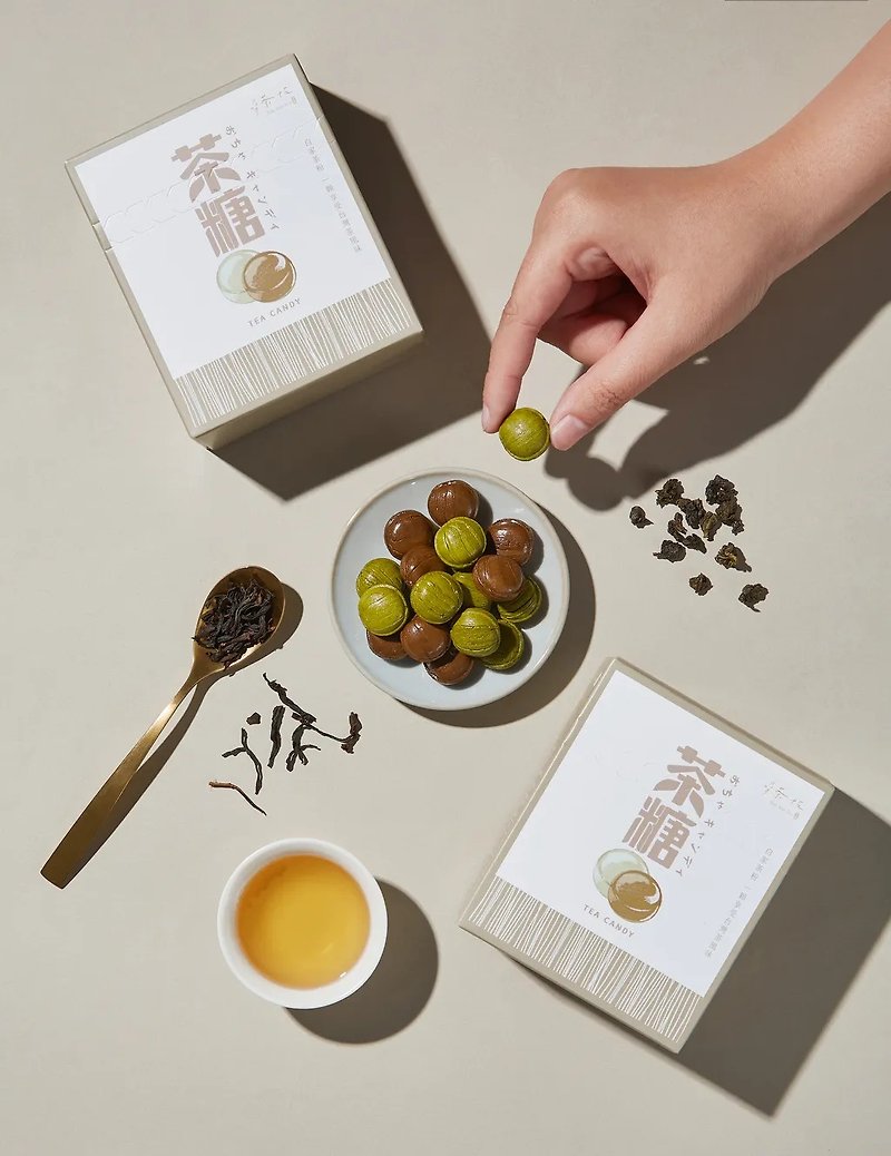 ティータンI：自家製の粉末茶で台湾茶の風味を味わえる、日本と韓国の観光客へのお土産に最適です。 - スナック菓子 - その他の素材 ブラウン