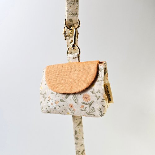 Bonne Etoile Autumn Flower | Patterned Fabric Dog Poop Bag Holder Pouch