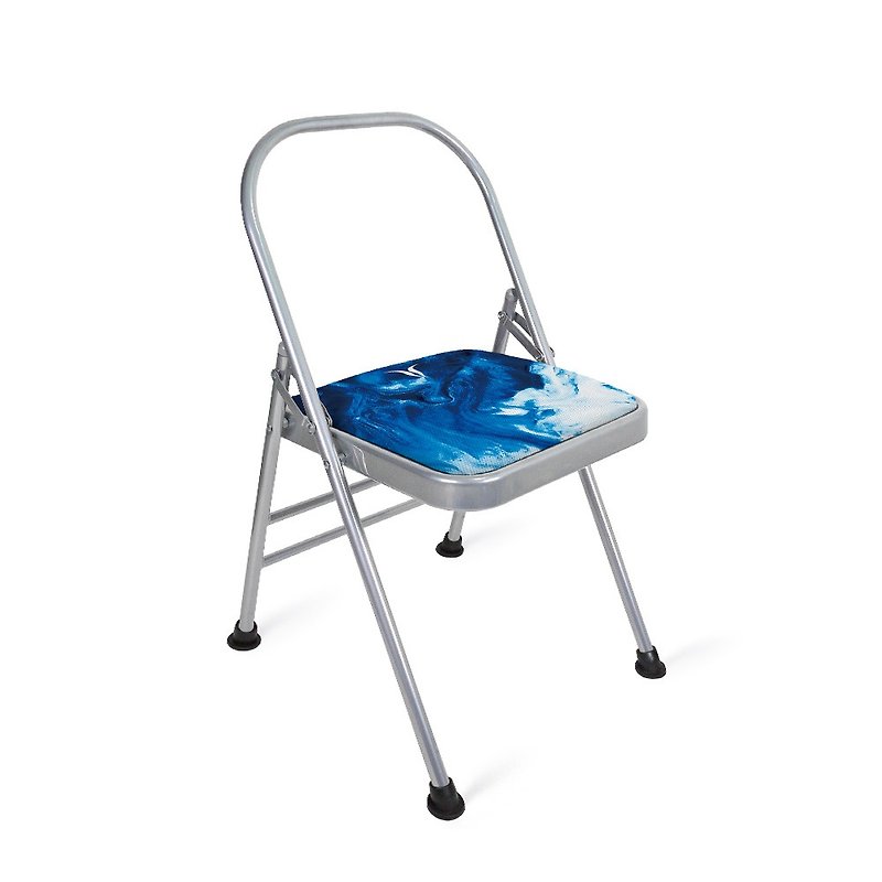【NAMASTE】Isuey Yoga Chair(+Chair Leg Covers) - Splatter - อุปกรณ์ฟิตเนส - วัสดุอื่นๆ สีน้ำเงิน