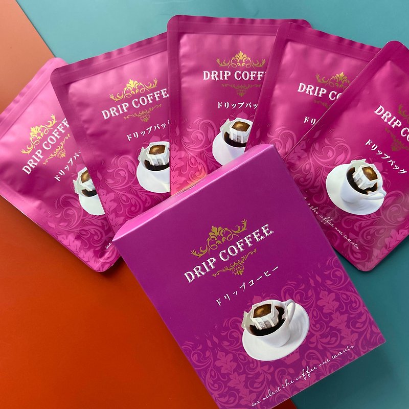 【Coffee Coffee】Filter hanging fine beans 5pcs/box - กาแฟ - อาหารสด สีม่วง