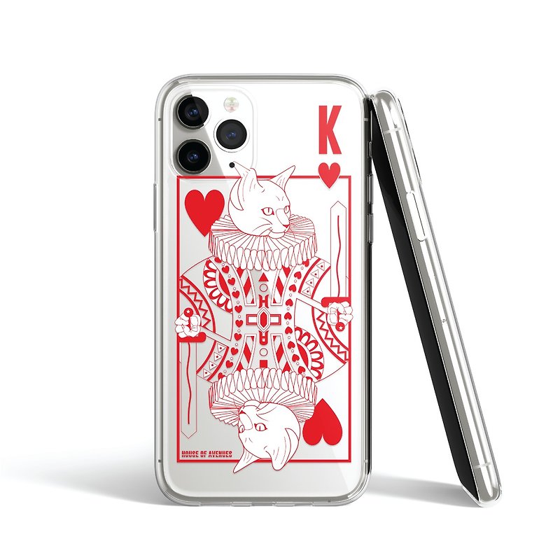 | HOA Original Design Phone Case | Poker Cat Valentine Collection | RED K | - เคส/ซองมือถือ - พลาสติก หลากหลายสี