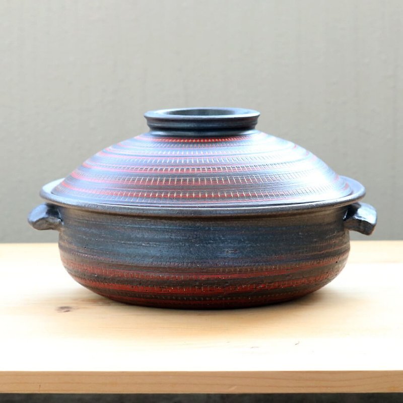 ดินเผา กระทะ สีดำ - Koishiwarayaki Koishiwarayaki Clay Pot ไซส์ L ขนาดใหญ่เบอร์ 9 สำหรับ 4 ถึง 5 คน