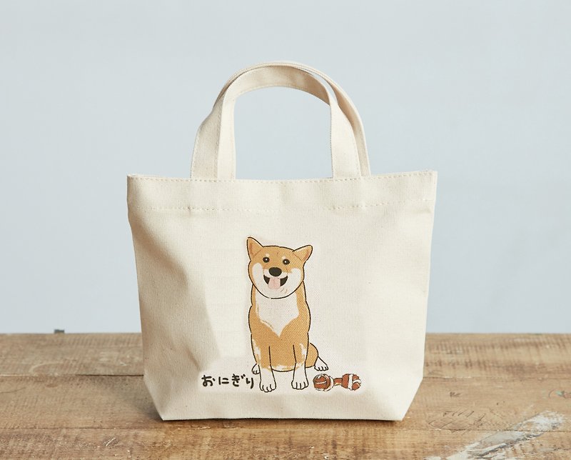 Shiba Inu Canvas Tote Bag - Natural Color 12oz - กระเป๋าถือ - ผ้าฝ้าย/ผ้าลินิน 