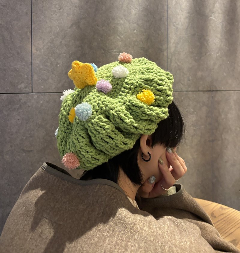 DIY Christmas hat knitting experience class - Knitting / Felted Wool / Cloth - Other Man-Made Fibers 